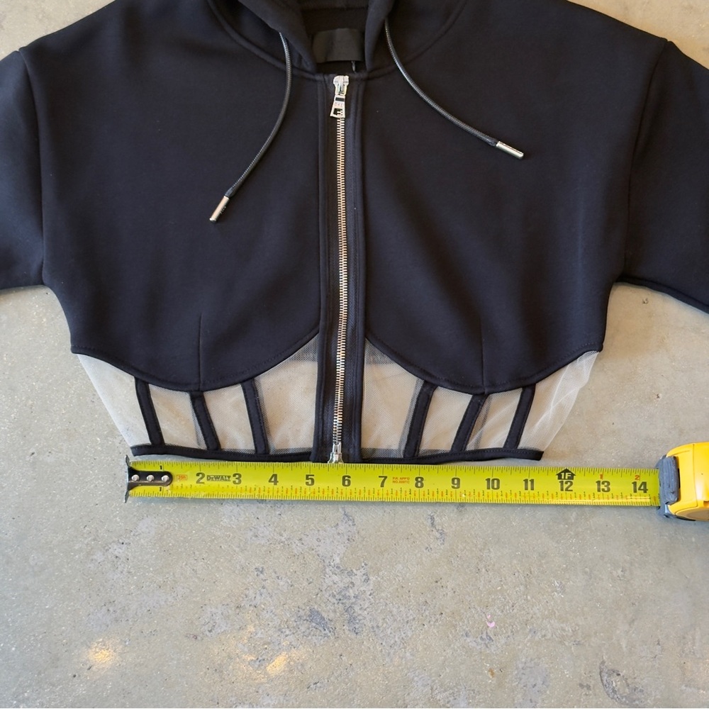 NWT RtA Nora zip-up Corset Hoodie Jacket Sz XSmall - Picture 13 of 16